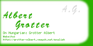 albert grotter business card